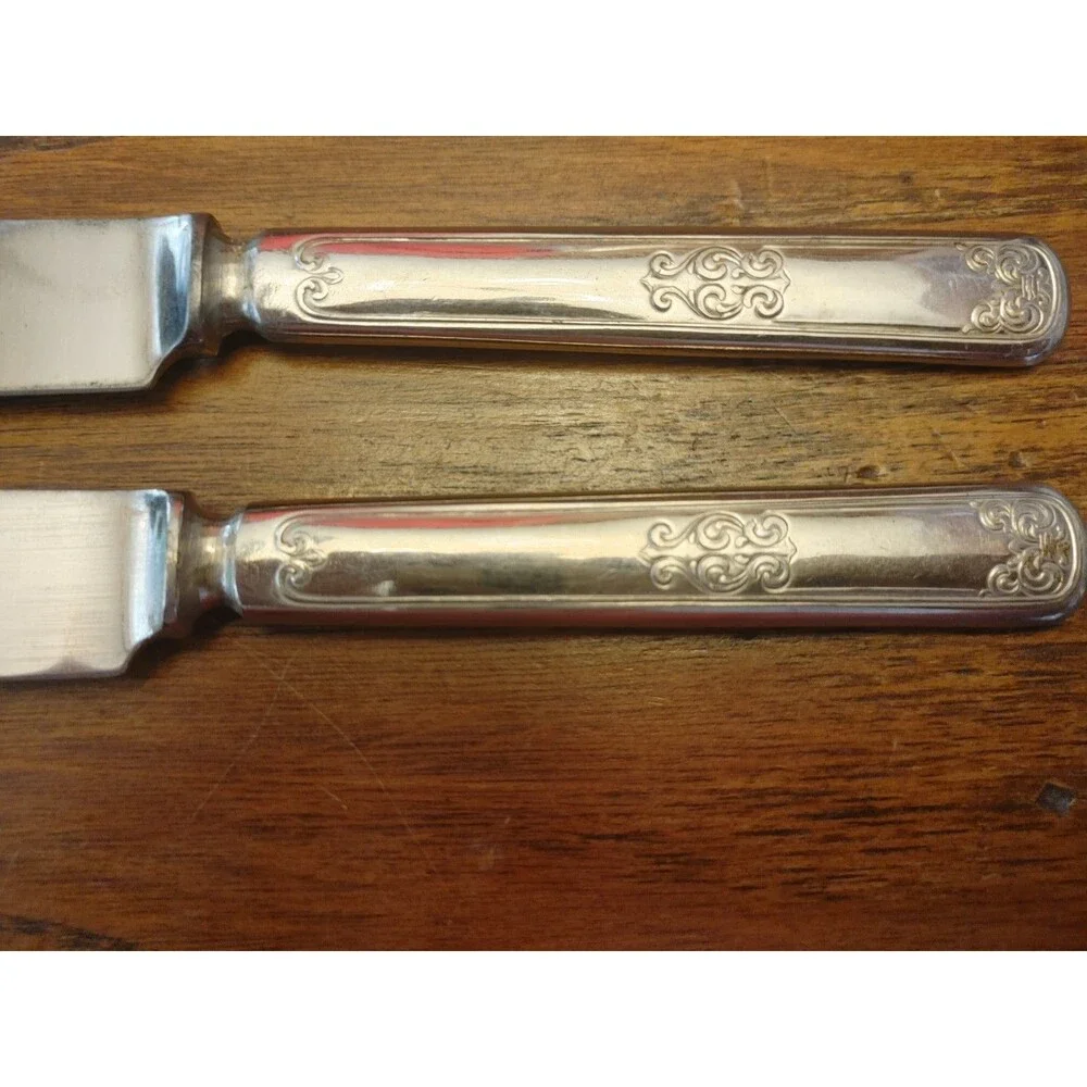 Warranted Nickel Plate bread and butter Knives set of 6